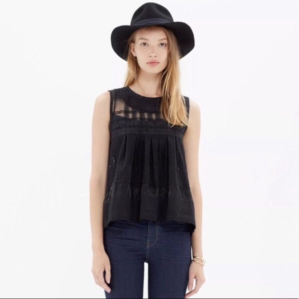 Madewell Dusk Sheer Top size 10